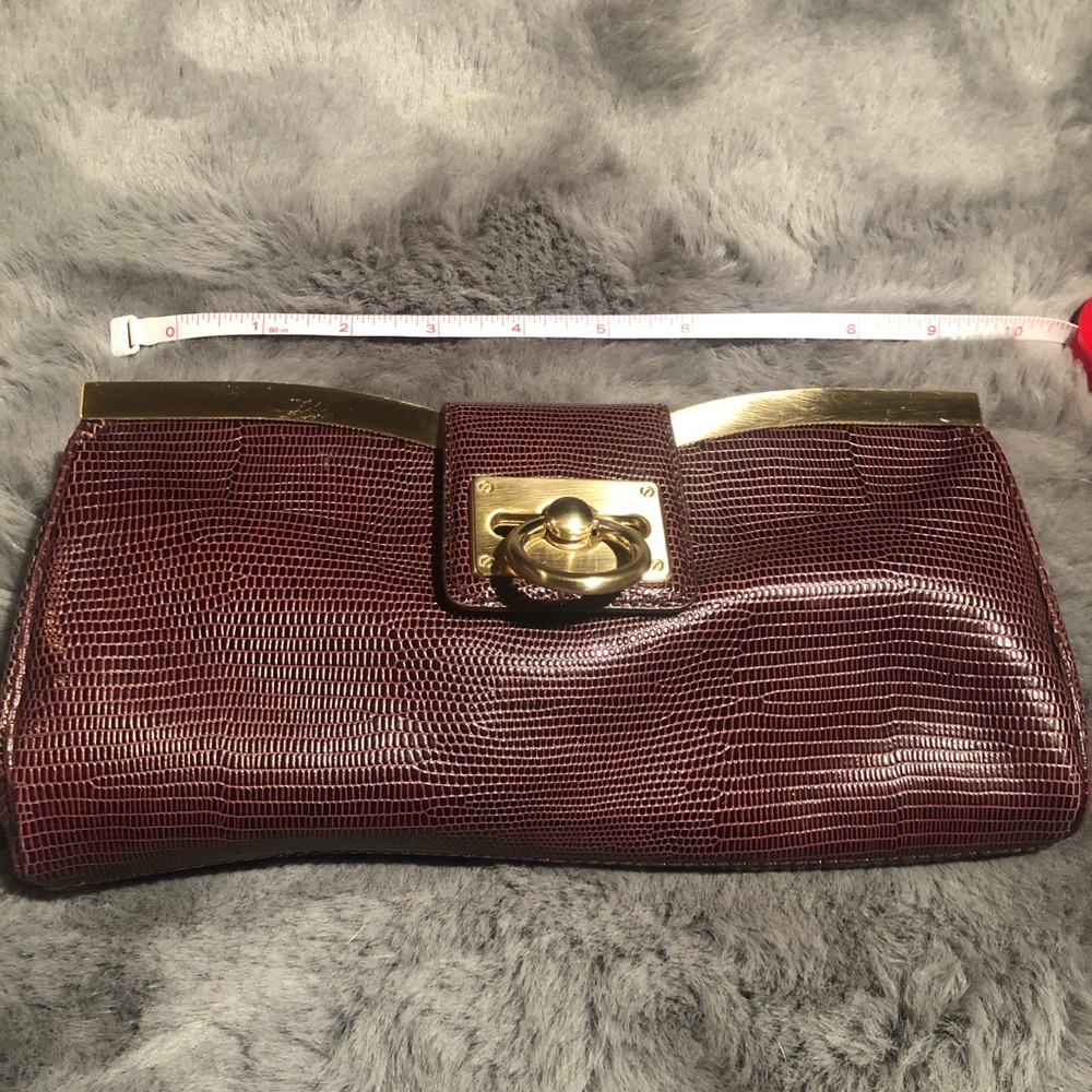 Burgundy Ann Taylor clutch